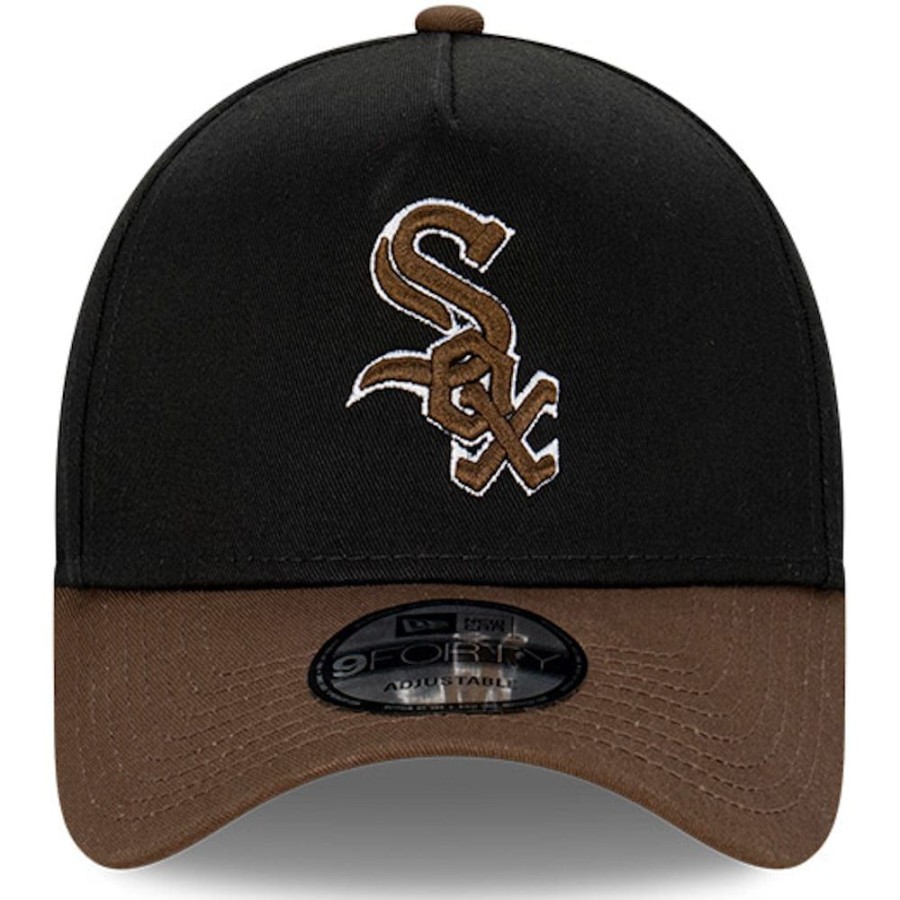 Men New Era Mlb Hats | New Era 9Forty A-Frame Grizzly Snapback Chicago White Sox - Black / Walnut