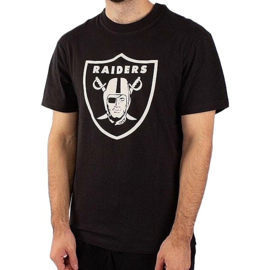 Men Majestic Athletic Nfl Clothing | Majestic Athletic Large Logo Tee Las Vegas Raiders - Black