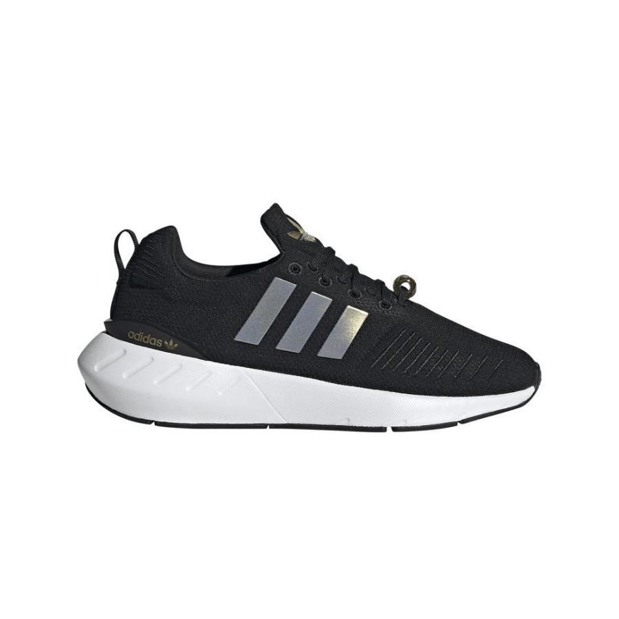 Women Adidas Adidas | Adidas Womens Swift Run 22 - Black / Gold / White