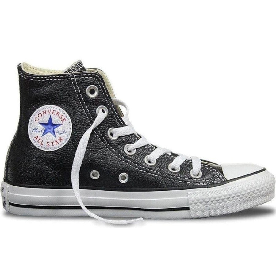 Men Converse Converse | Converse Chuck Taylor Hi Leather - Black / White