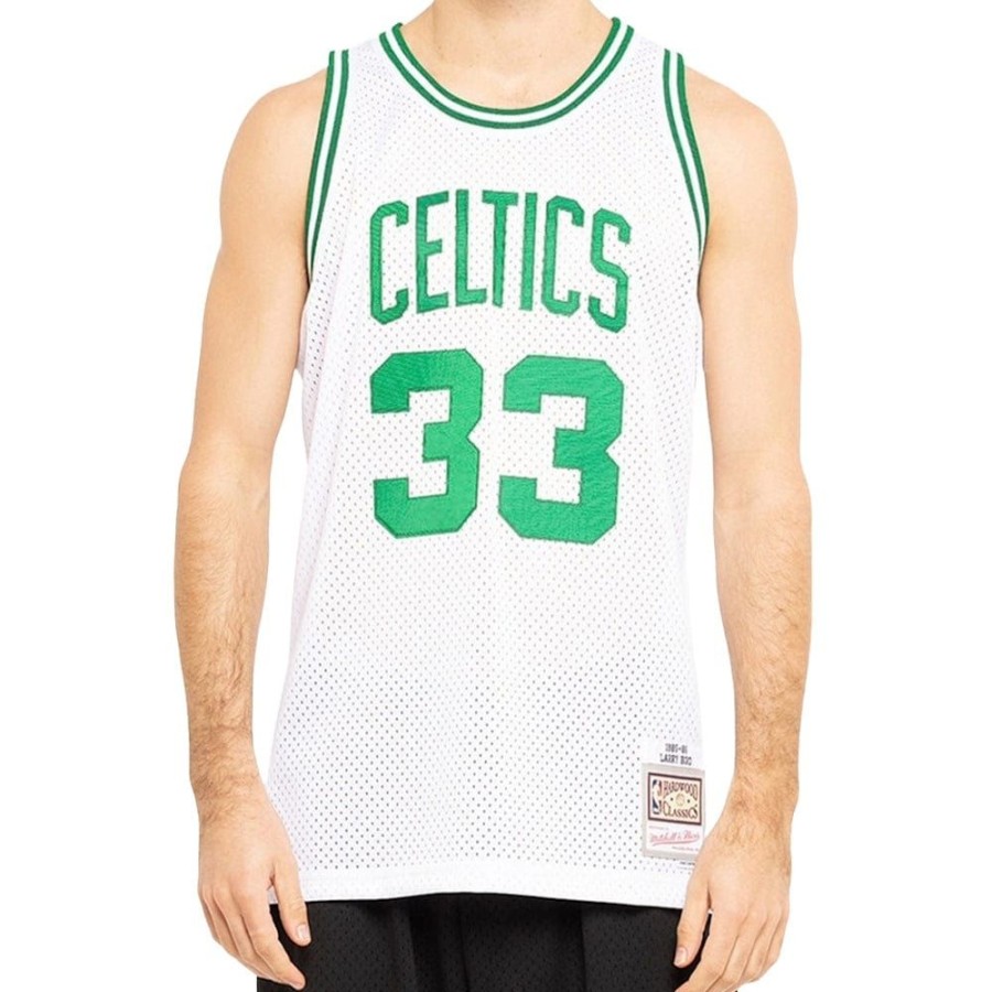 Men Mitchell u0026 Ness Jerseys | Mitchell & Ness Swingman Jersey Boston Celtics Larry Bird Home 85/86 - White