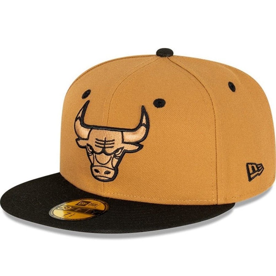 Men New Era Nba Hats | New Era 59Fifty Fitted Cap Chicago Bulls - Wheat / Black