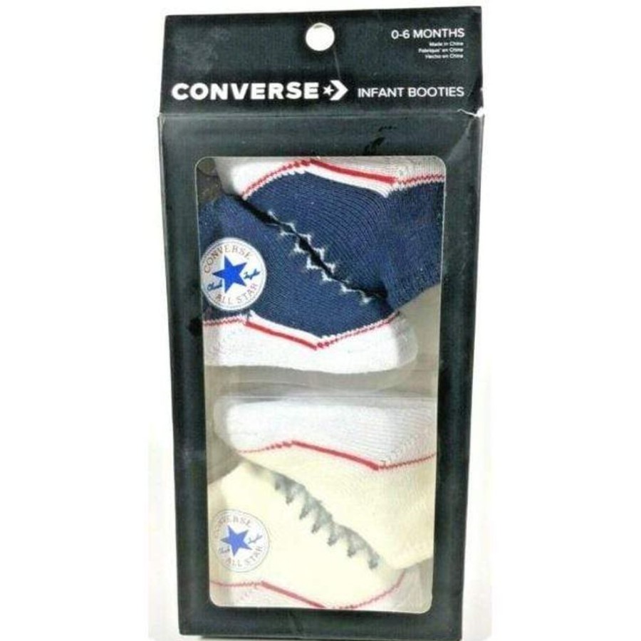 Kids Converse Infants | Converse Infants Chuck Taylor Booties 2 Pack - Ivory / Navy