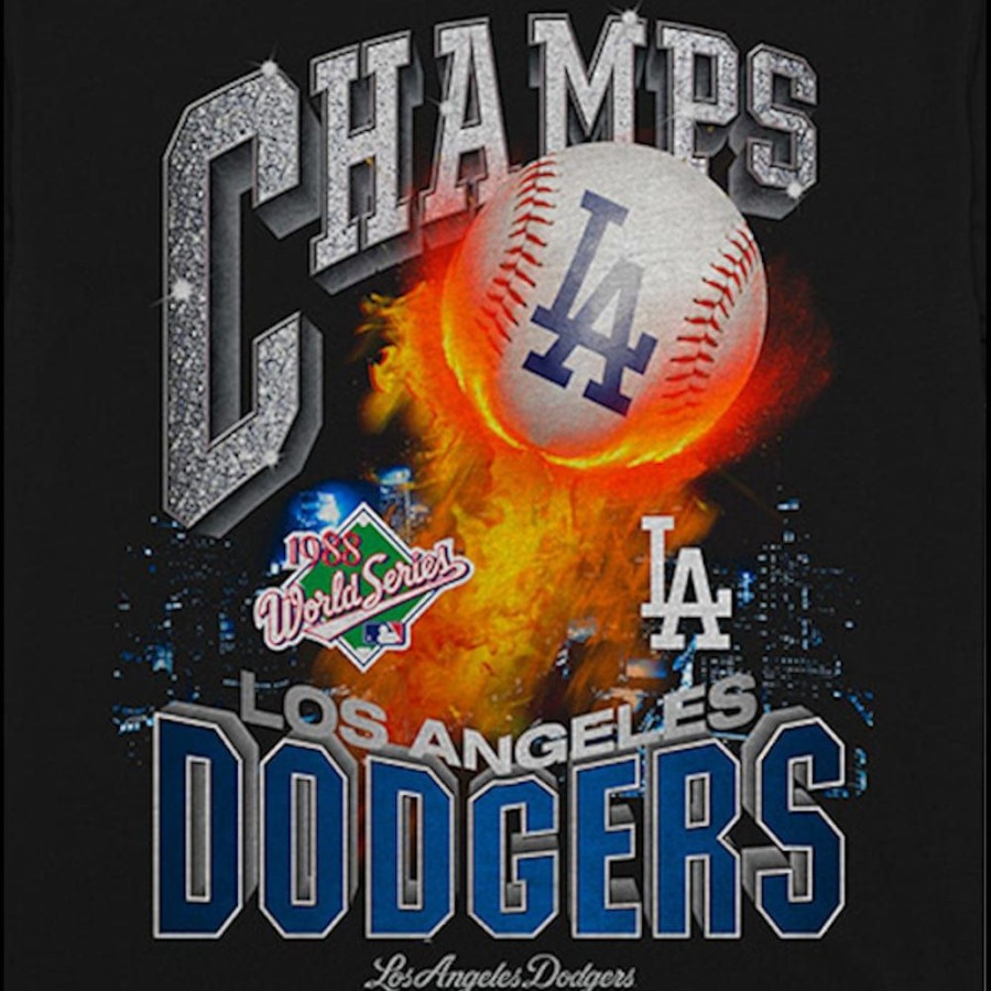 Men New Era Mlb Clothing | New Era Oversized Tee Los Angeles Dodgers - Black