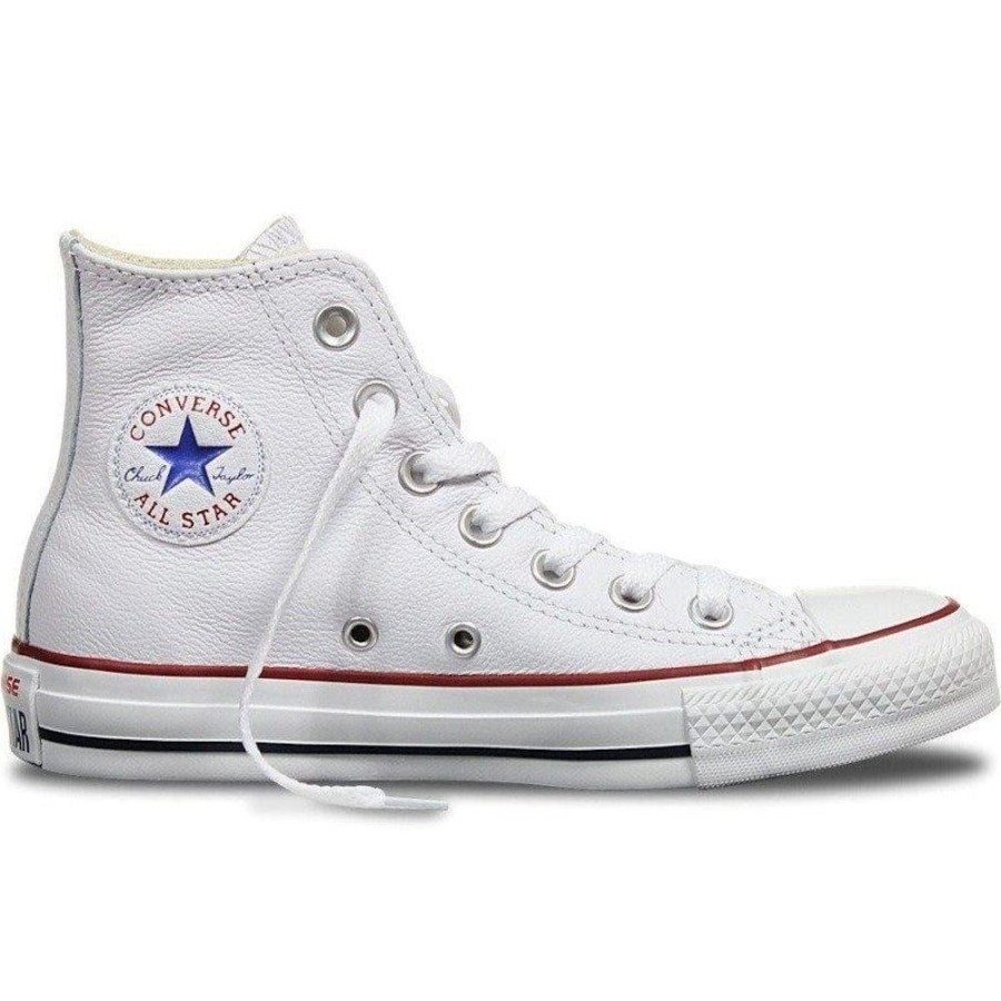 Men Converse Converse | Converse Chuck Taylor Hi Leather - White