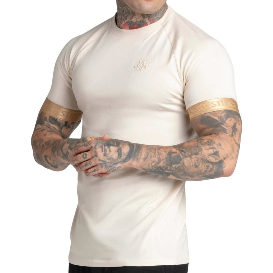 Men SikSilk Tees | Siksilk Tech Tee - Beige