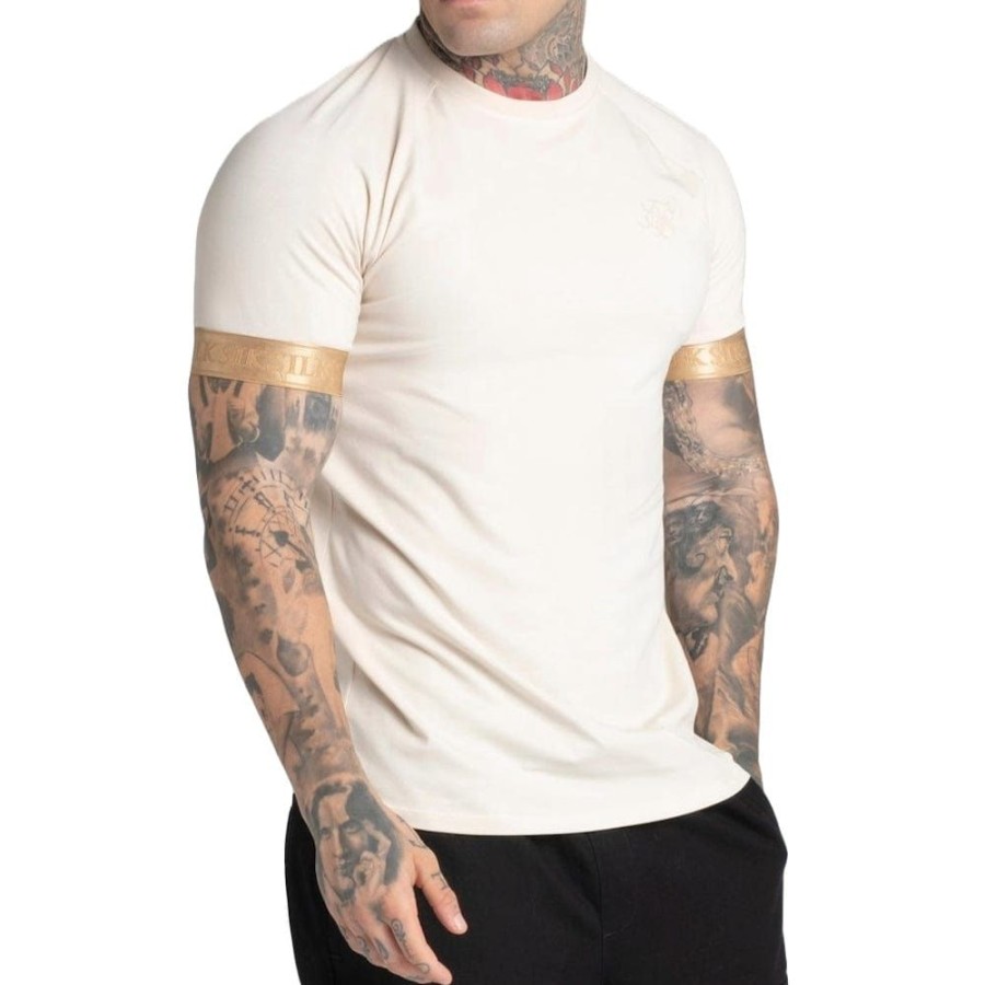 Men SikSilk Tees | Siksilk Tech Tee - Beige