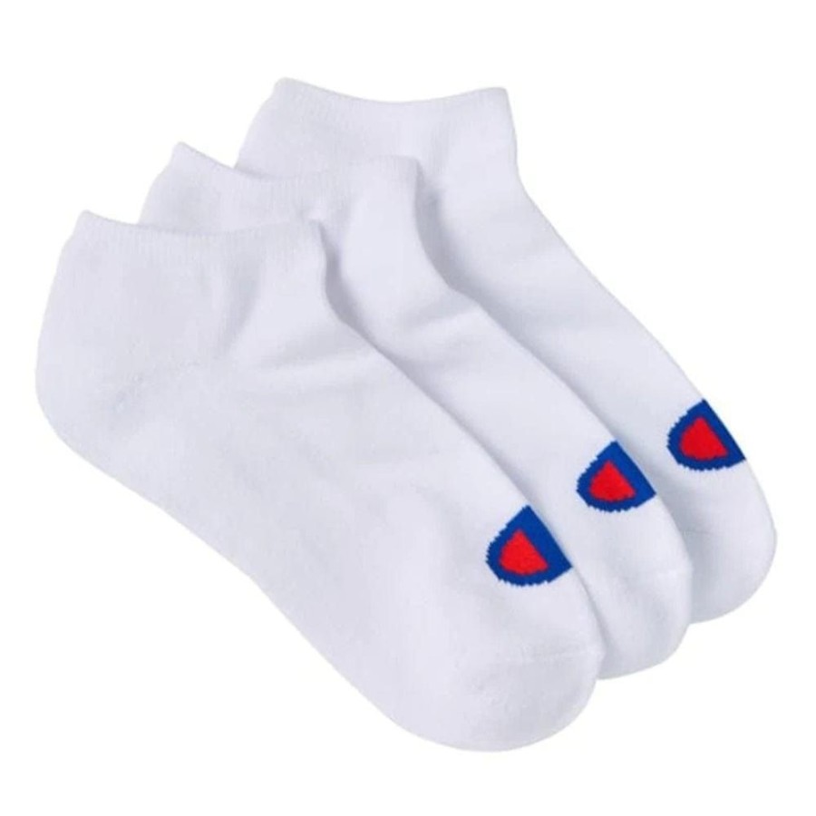 Men Champion Socks | Champion Sps Low Cut Sock 3 Pack - White