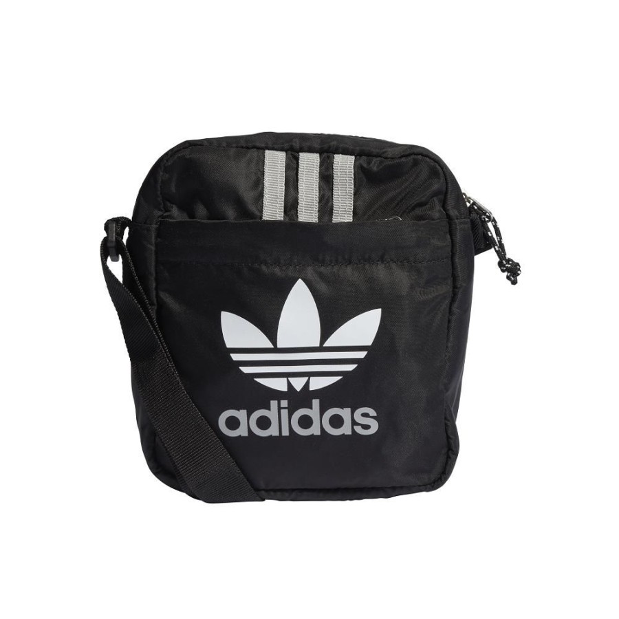 Men Adidas Bags | Adidas 3 Stripe Adicolor Festival Bag - Black