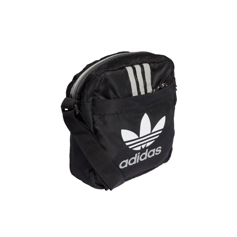 Men Adidas Bags | Adidas 3 Stripe Adicolor Festival Bag - Black