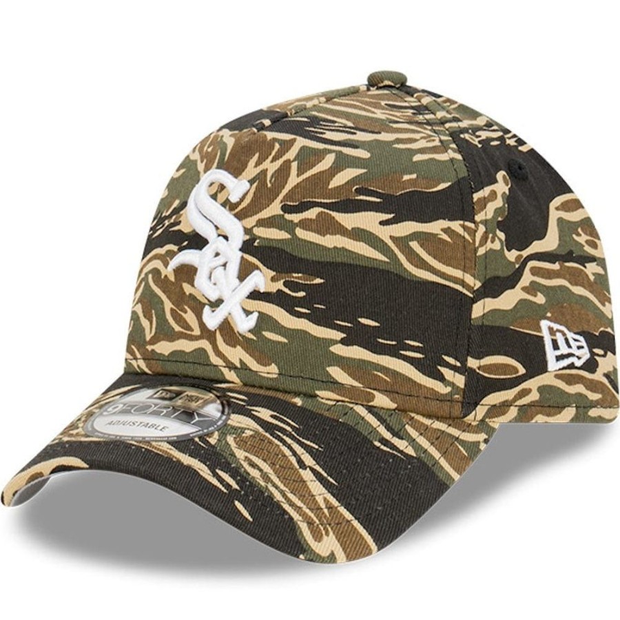 Men New Era Strapback | New Era 9Forty A-Frame Strapback Chicago White Sox - Tiger Camo / White