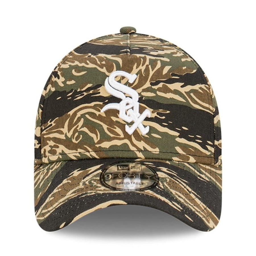 Men New Era Strapback | New Era 9Forty A-Frame Strapback Chicago White Sox - Tiger Camo / White