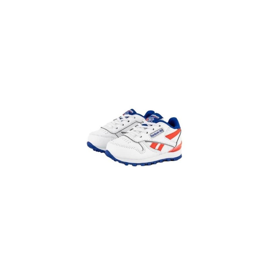 Kids Reebok Infants | Reebok Infants Classic Leather Step N Flash - White / Cobalt / Cherry