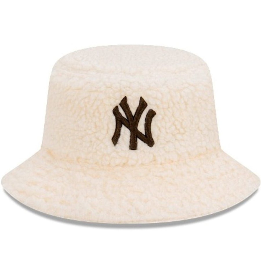 Men New Era Mlb Hats | New Era Teddy Bucket Hat New York Yankees - Cream