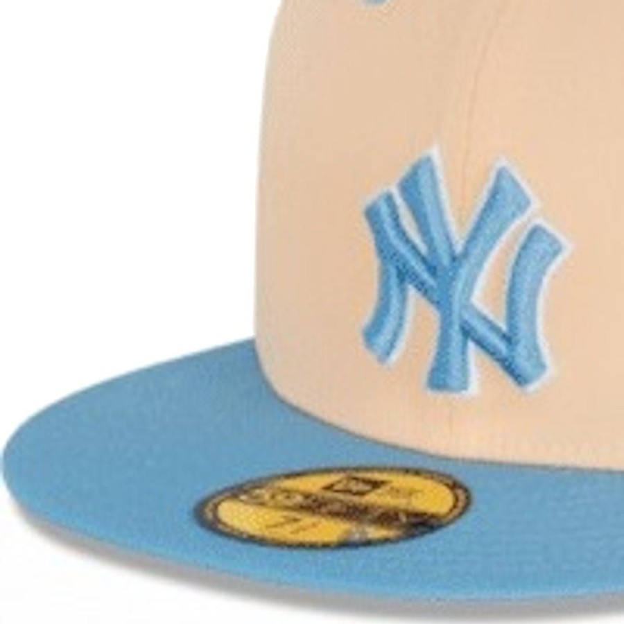 Men New Era Fitted | New Era 59Fifty Ice Latte Fitted Cap New York Yankees - Mango Mocha / Sky Blue