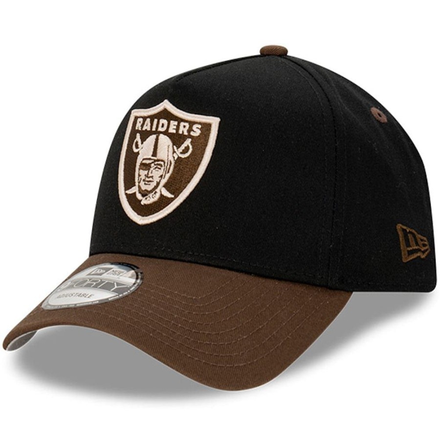 Men New Era Snapback | New Era 9Forty A-Frame Grizzly Snapback Las Vegas Raiders - Black / Walnut