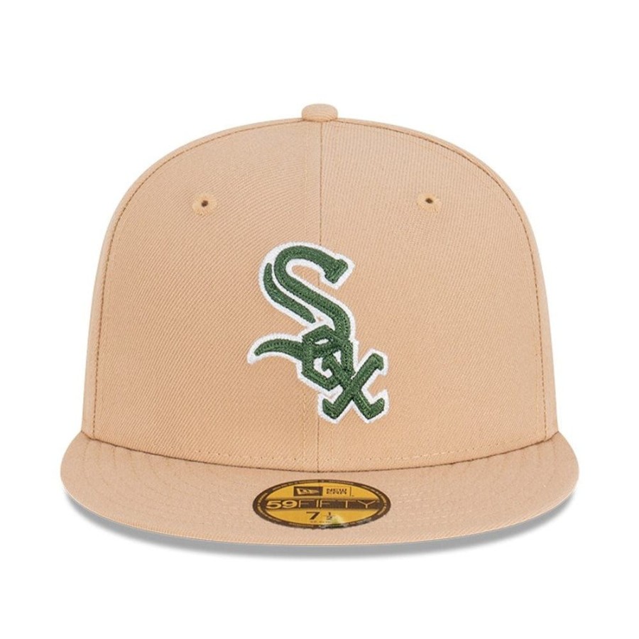 Men New Era Fitted | New Era 59Fifty Chain Stitch Fitted Cap Chicago White Sox - British Khaki / Green