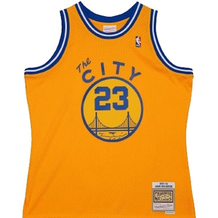 Men Mitchell u0026 Ness Nba Clothing | Mitchell & Ness Swingman Jersey Golden State Warriors Jason Richardson Road 03/04 - Yellow