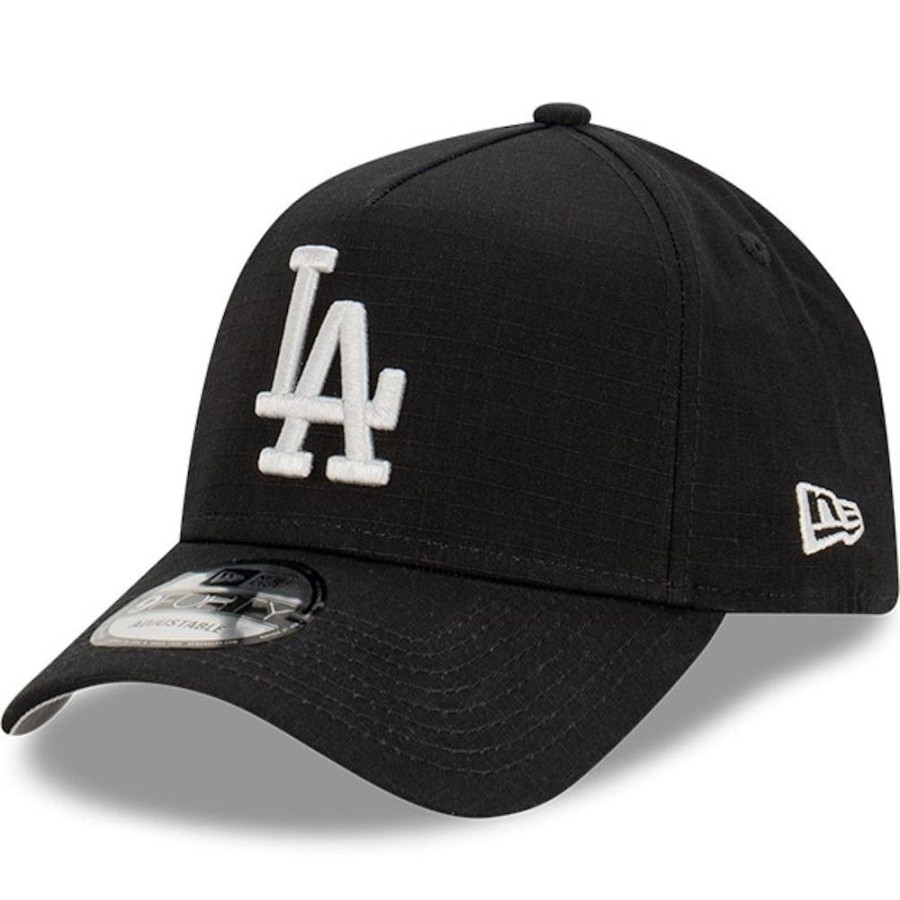 Men New Era Mlb Hats | New Era 9Forty Ripstop A-Frame Strapback Los Angeles Dodgers - Black