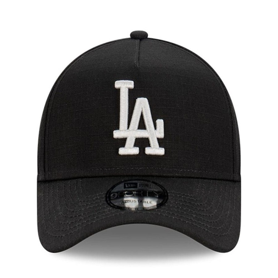 Men New Era Mlb Hats | New Era 9Forty Ripstop A-Frame Strapback Los Angeles Dodgers - Black