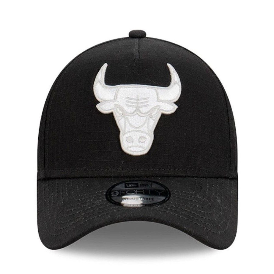 Men New Era Strapback | New Era 9Forty Ripstop A-Frame Strapback Chicago Bulls - Black