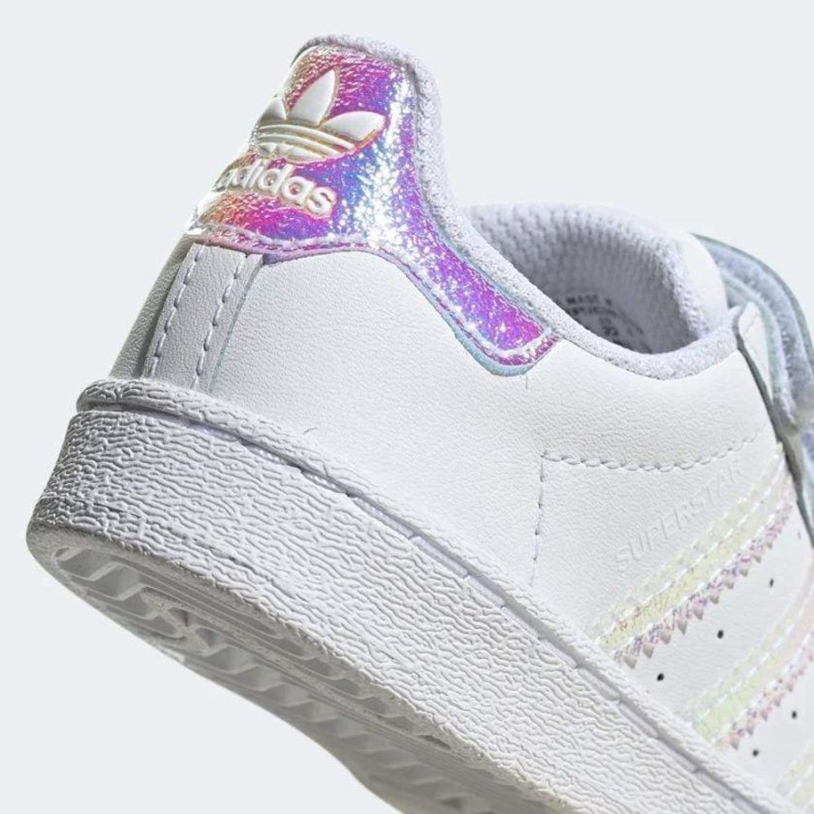 Kids Adidas Kids | Adidas Infants Superstar Cf - White / Iridescent