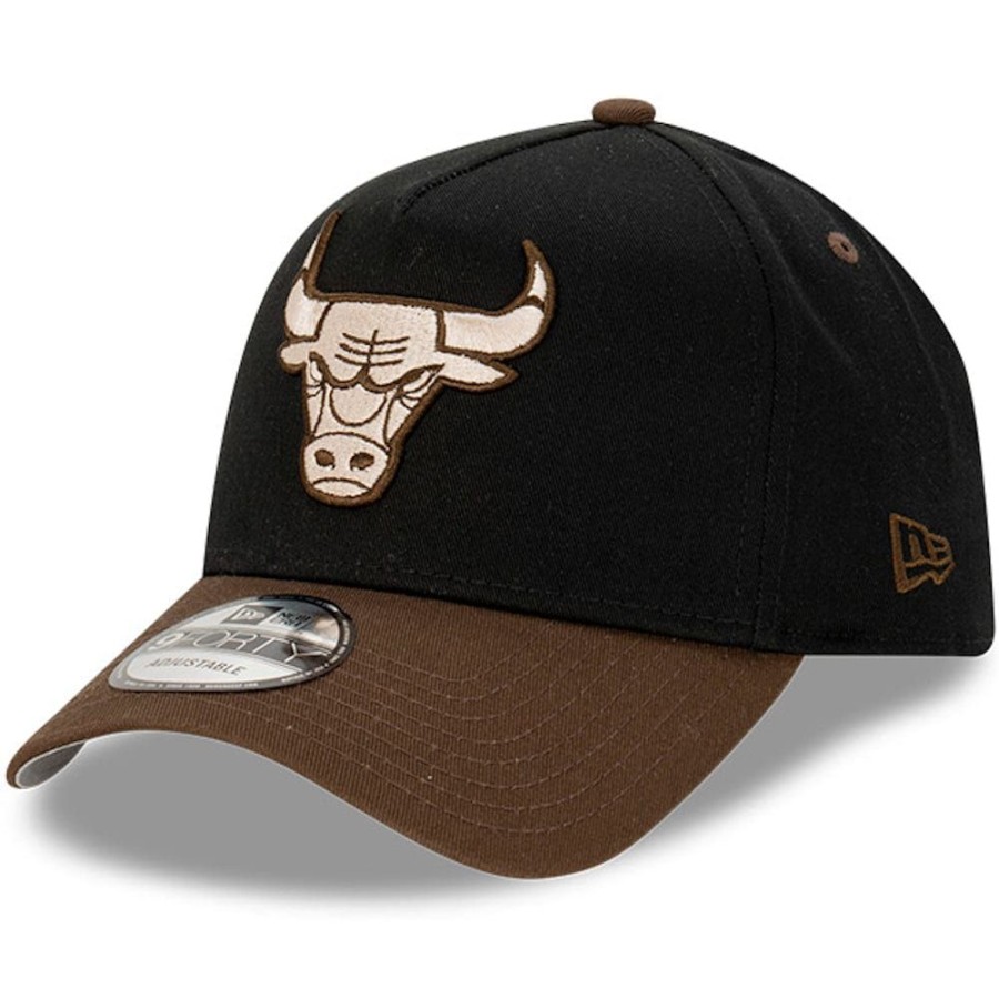 Men New Era Snapback | New Era 9Forty A-Frame Grizzly Snapback Chicago Bulls - Black / Walnut