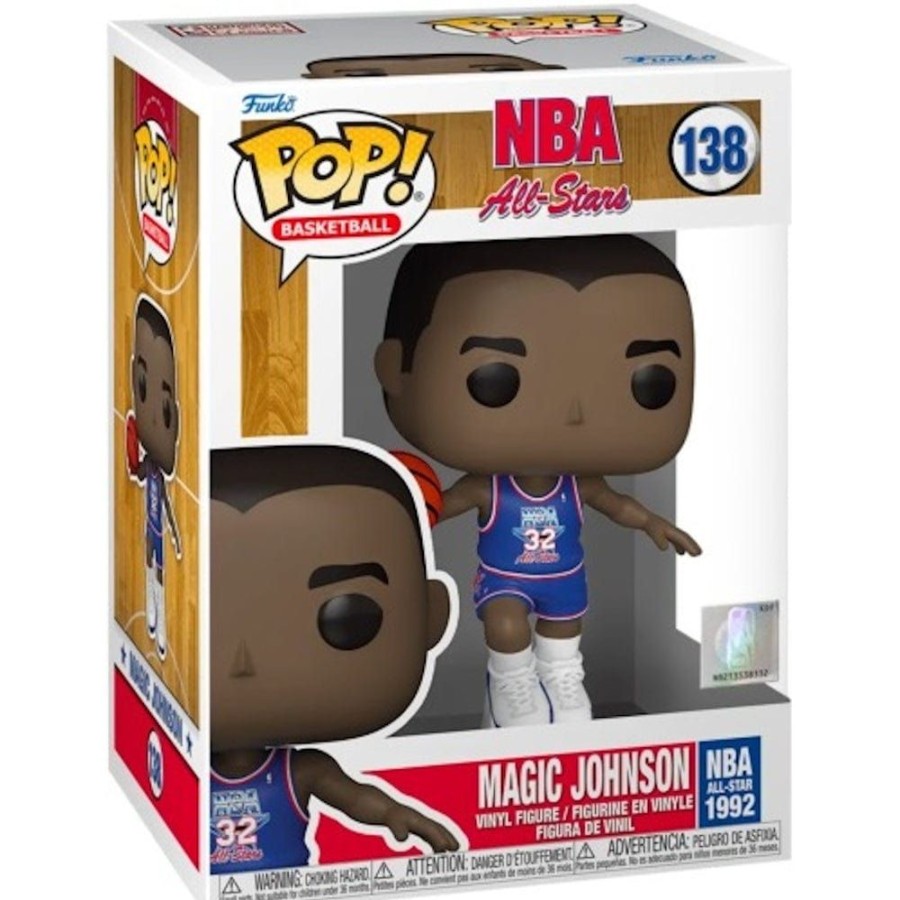 Men Funko Pop! Vinyl | Funko Nba Legends Magic Johnson Blue All Star Pop! Vinyl #138