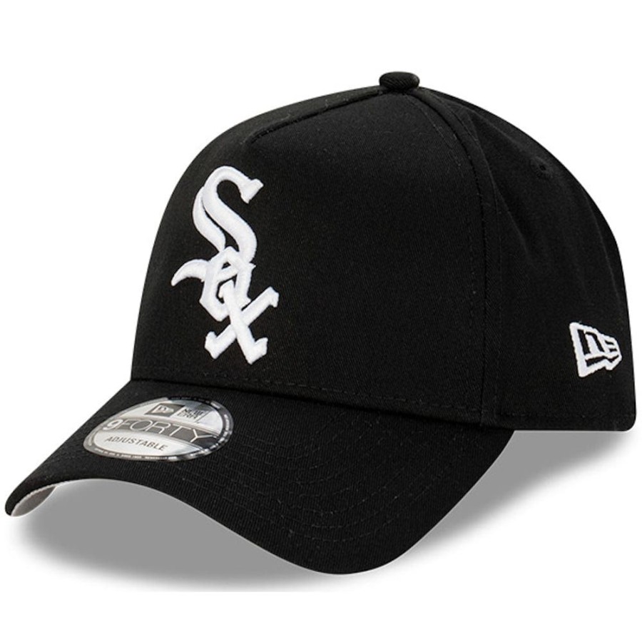 Men New Era Mlb Hats | New Era 9Forty A-Frame Snapback Oversize Logo Chicago White Sox - Black