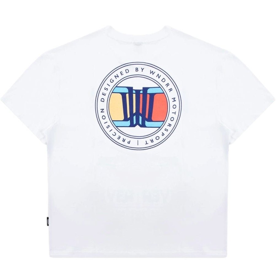 Men WNDRR Tees | Wndrr Gran Sport Box Fit Tee - White