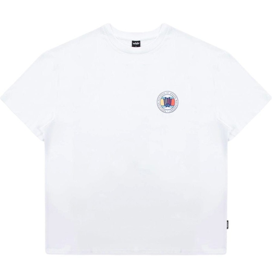 Men WNDRR Tees | Wndrr Gran Sport Box Fit Tee - White