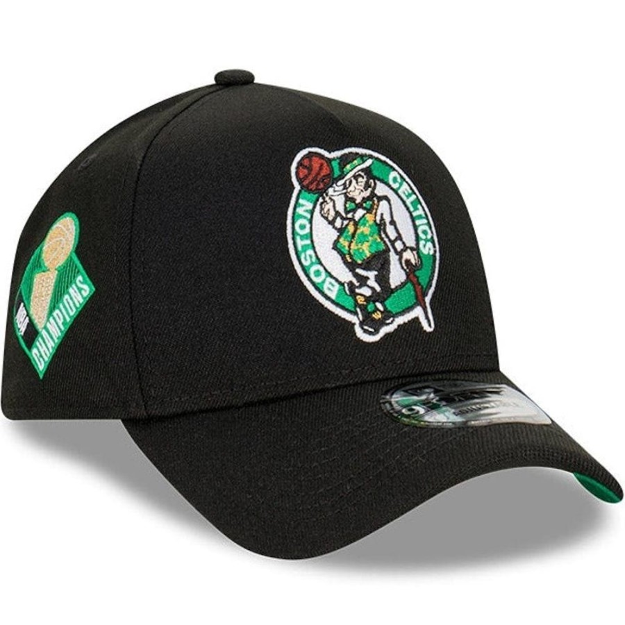 Men New Era Nba Hats | New Era 9Forty A-Frame Nba Champs Snapback Boston Celtics - Black