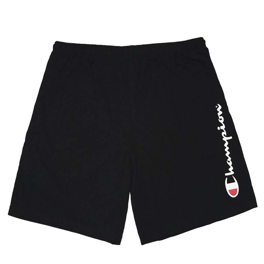 Men Champion Shorts | Champion Script Jersey Short - Black