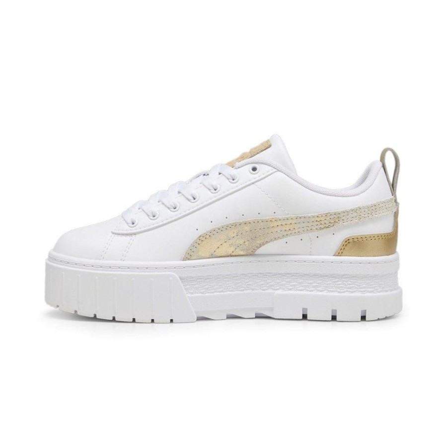 Women Puma Puma | Puma Womens Mayze Glam - White / Sand Dune