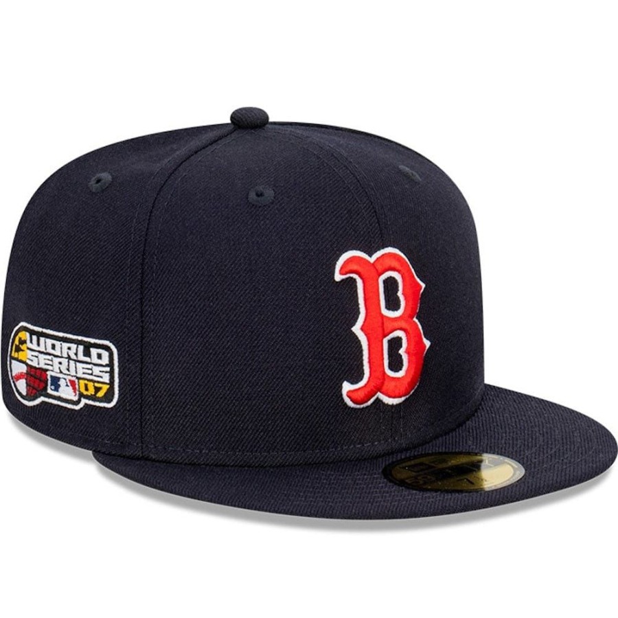 Men New Era Fitted | New Era 59Fifty Patch Up Fitted Cap Boston Red Sox - Navy / Grey Uv