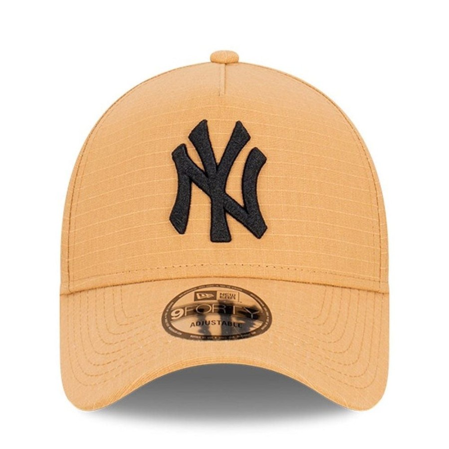 Men New Era Mlb Hats | New Era 9Forty Ripstop A-Frame Strapback New York Yankees - Camel / Black