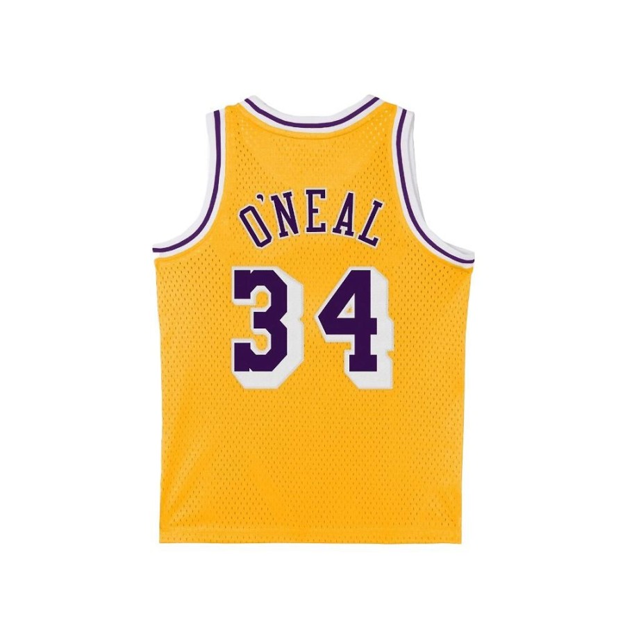 Kids Mitchell u0026 Ness Kids | Mitchell & Ness Youth Swingman Jersey Los Angeles Lakers Shaquille O'Neal Home 96/97 - Yellow