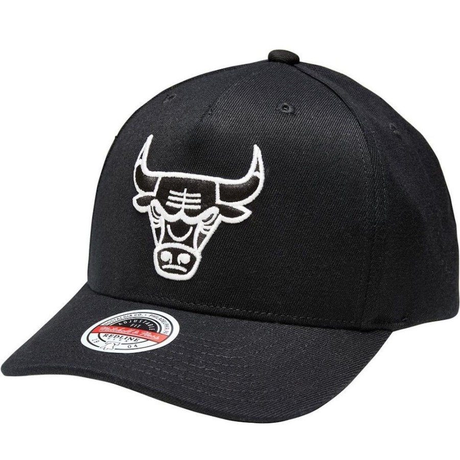 Men Mitchell u0026 Ness Nba Hats | Mitchell & Ness Team Logo Classic Red Snapback Chicago Bulls - Black / White