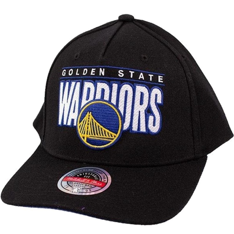 Men Mitchell u0026 Ness Nba Hats | Mitchell & Ness Billboard 2.0 Stretch Snapback Golden State Warriors - Black