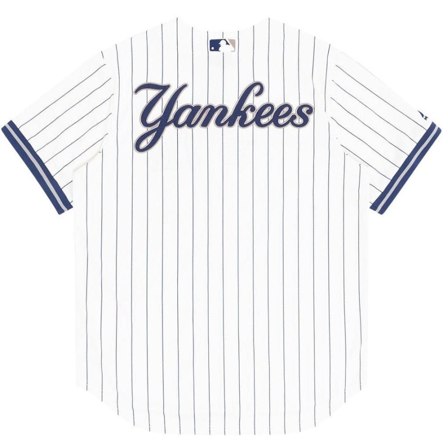 Men Majestic Athletic Jerseys | Majestic Athletic Mlb Pinstripe Replica Jersey New York Yankees - Vintage White