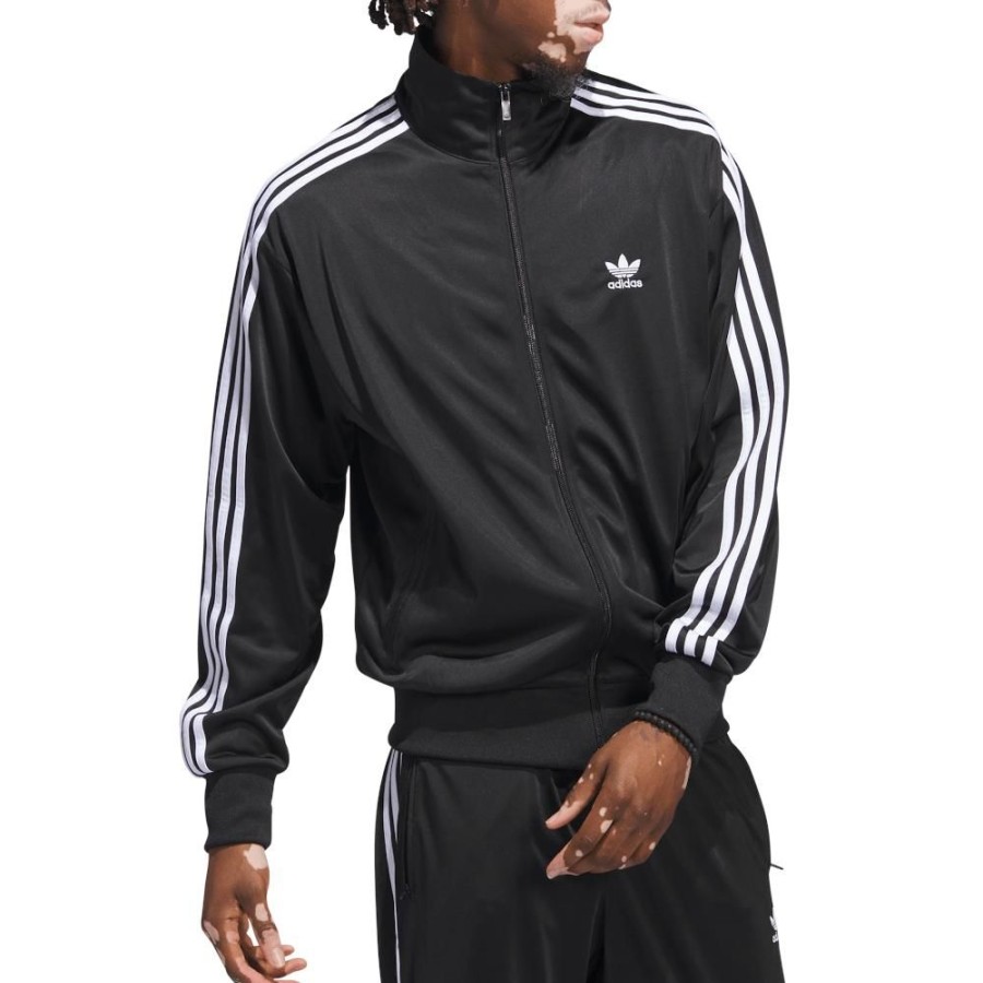 Men Adidas Jackets | Adidas Firebird Track Top - Black / White