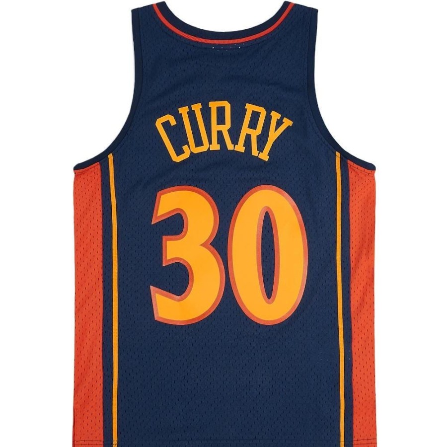 Men Mitchell u0026 Ness Jerseys | Mitchell & Ness Swingman Jersey Golden State Warriors Stephen Curry Home 09/10 - Navy