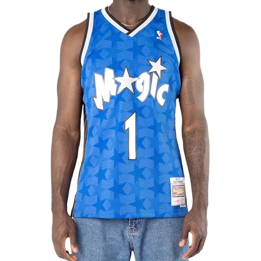 Men Mitchell u0026 Ness Jerseys | Mitchell & Ness Swingman Jersey Orlando Magic Tracy Mcgrady Away 00/01 - Royal