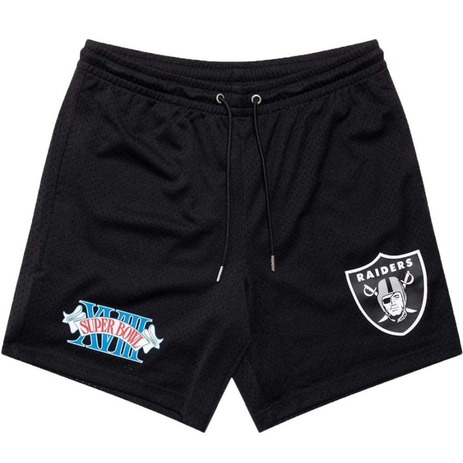 Men Majestic Athletic Nfl Clothing | Majestic Athletic Vintage Sport Mesh Short Las Vegas Raiders - Faded Black