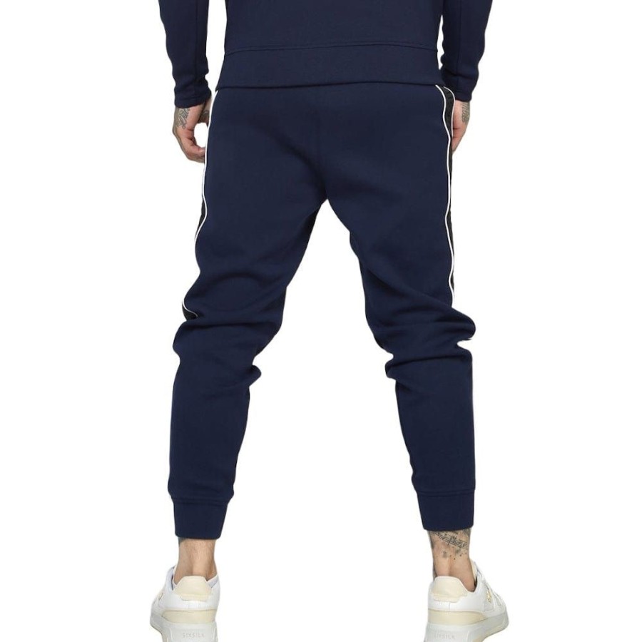 Men SikSilk Pants & Jeans | Siksilk Taped Jogger - Navy