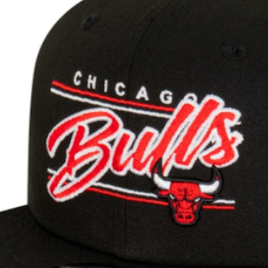 Men New Era Nba Hats | New Era 9Fifty Script Snapback Chicago Bulls - Black