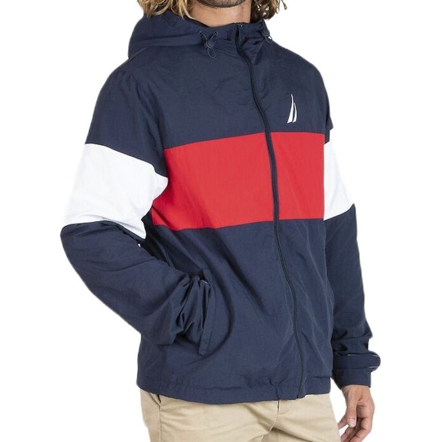 Men Nautica Jackets | Nautica Andi Full Zip Jacket - Dark Blue