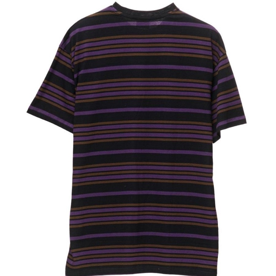 Men Stussy Plus Size | Stussy Alton Stripe Tee - Black / Purple