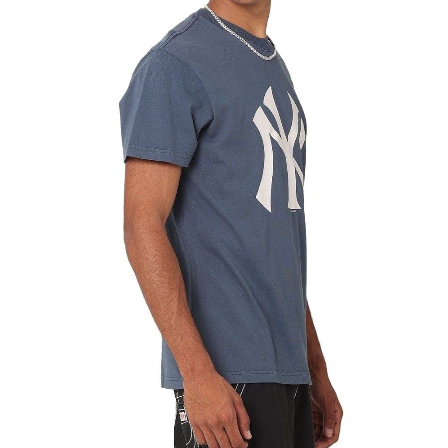 Men Majestic Athletic Mlb Clothing | Majestic Athletic Large Logo Tee New York Yankees - French Navy