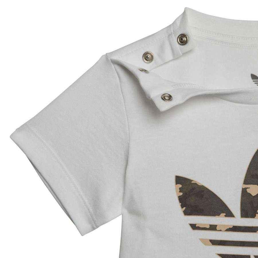 Kids Adidas Infants | Adidas Infants Camo Short Tee Set - White